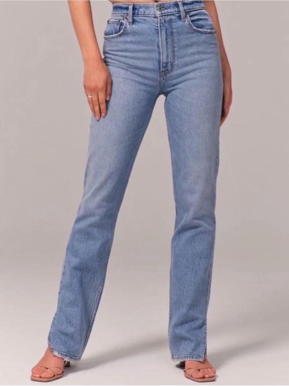Abercrombie & Fitch Light Blue Straight-Leg Jeans